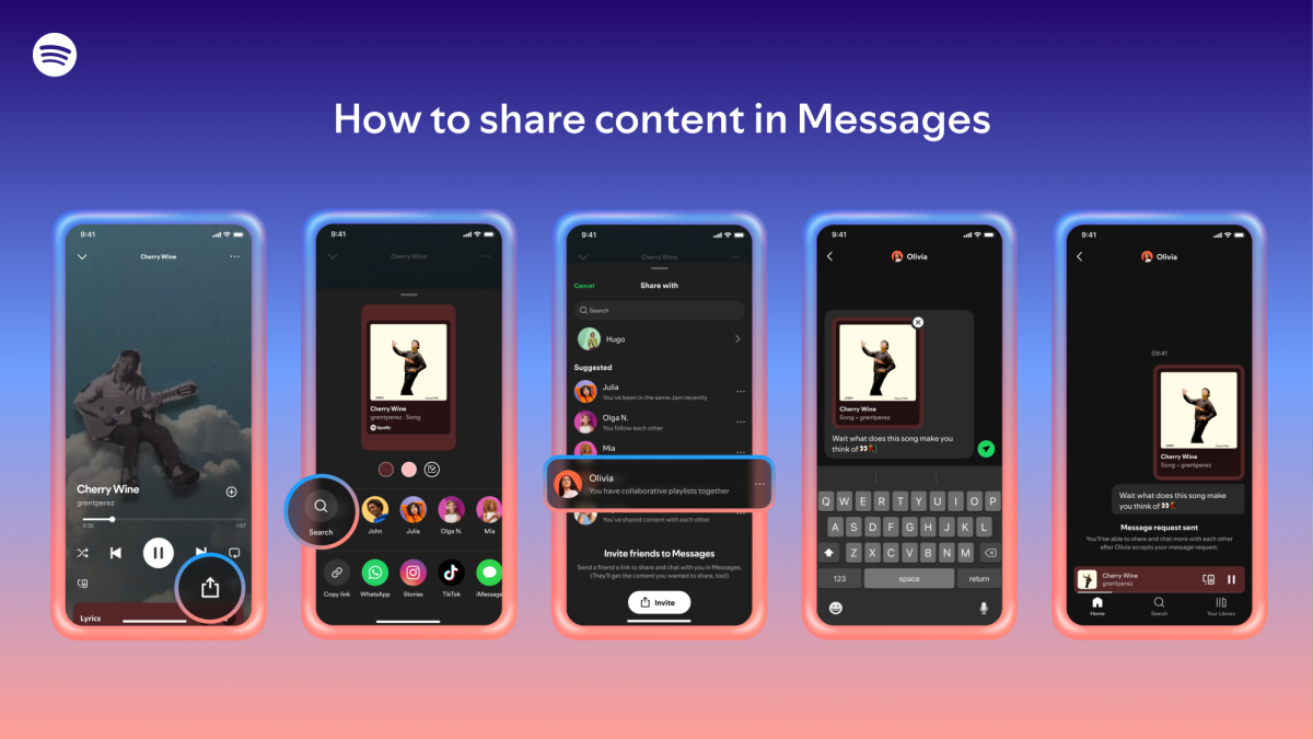Spotify shows how to use Spotify DMs